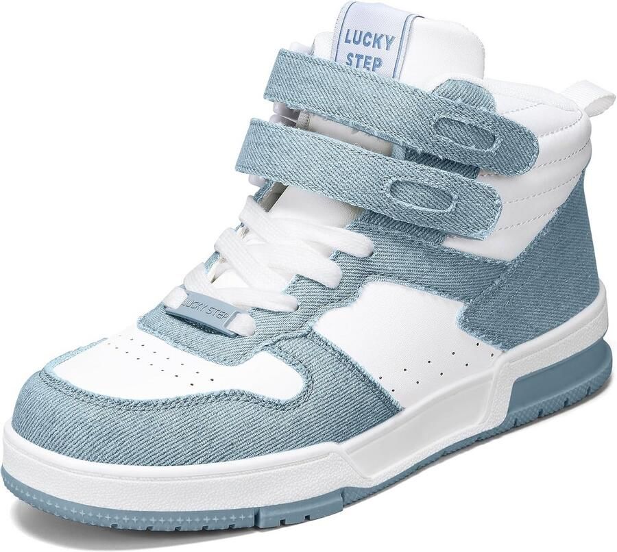 Dames Enkellaars Sneakers met Klittenband Comfortabele Hoge Sneaker voor Dagelijks Gebruik