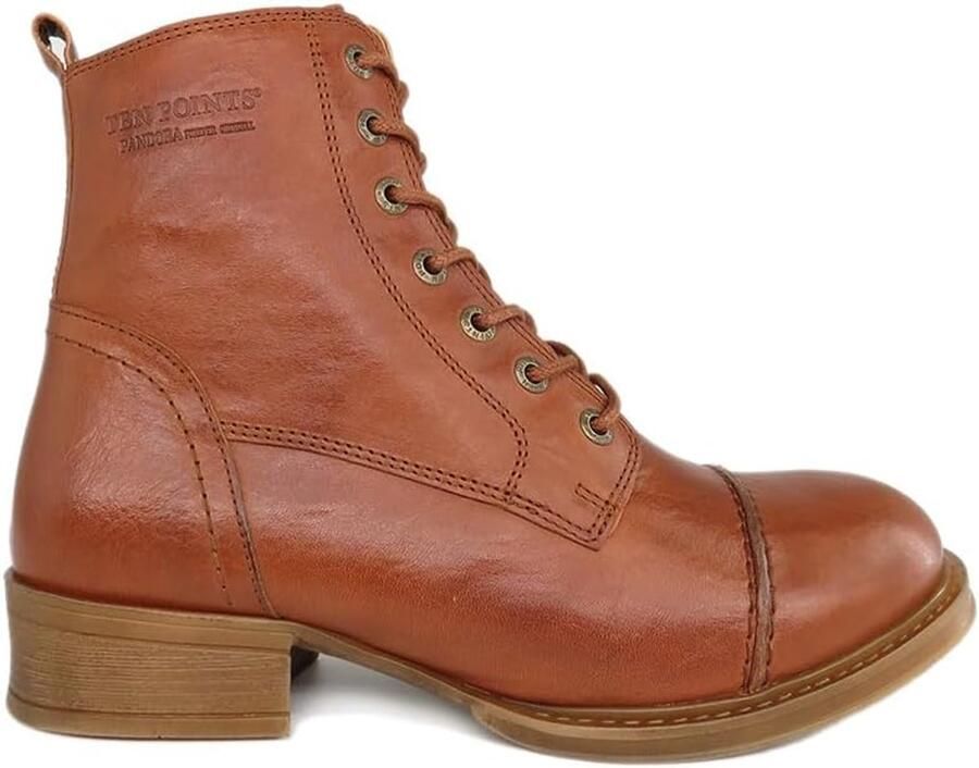 Dames Enkellaarsje Korte Laarsjes Dagelijks Gebruik Plantaardig Gelooid Bruin