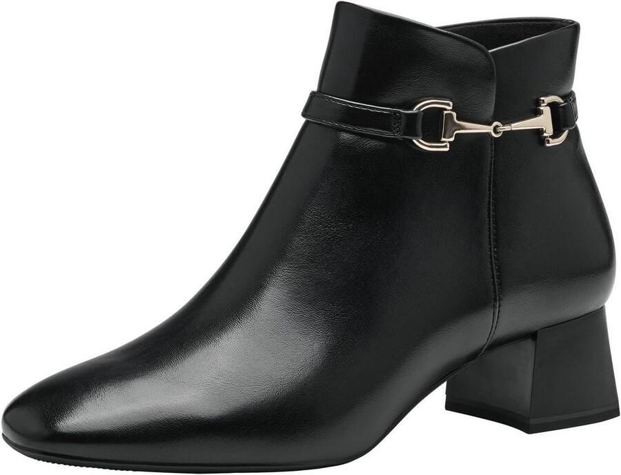 Dames Enkellaarsje met Stijlvolle Witte Accent