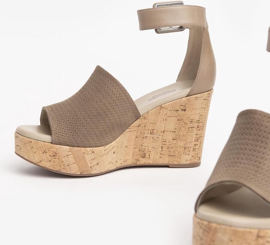 Dames Enkellaarsjes Beige Leer