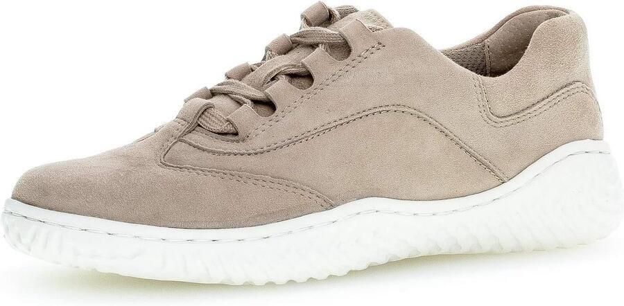 Dames Enkellaarsjes Beige Suède Gevoerd