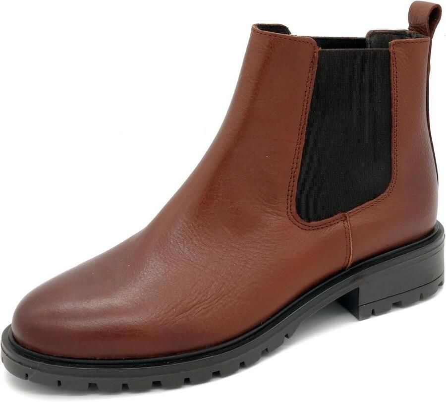 Dames Enkellaarsjes Chelsea Boots Echt Leer Comfortabel