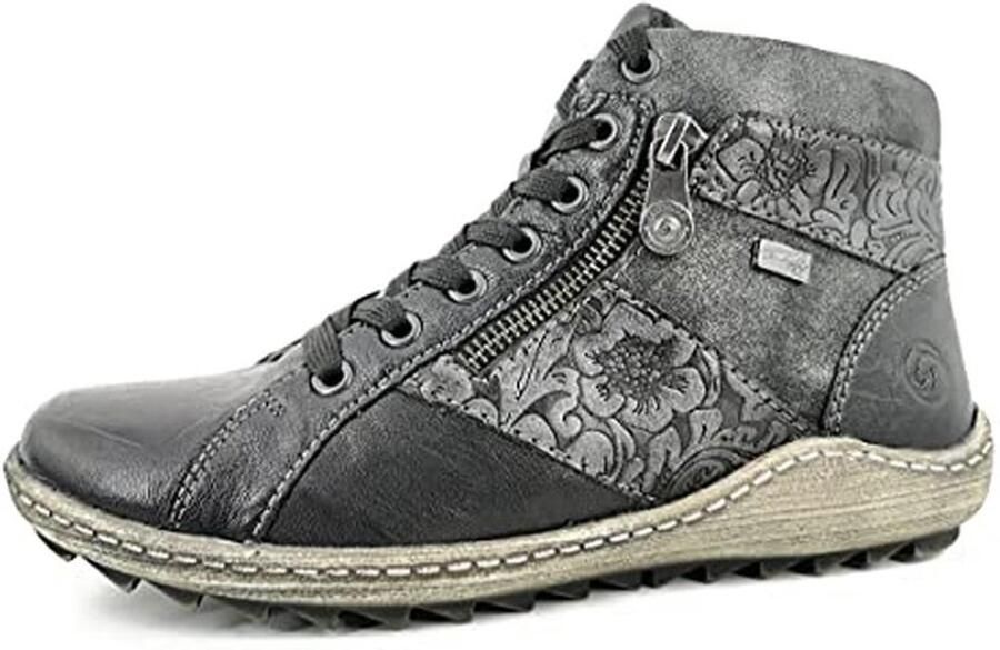 Dames Enkellaarsjes met Veters en Rits Comfortabel en Stijlvol