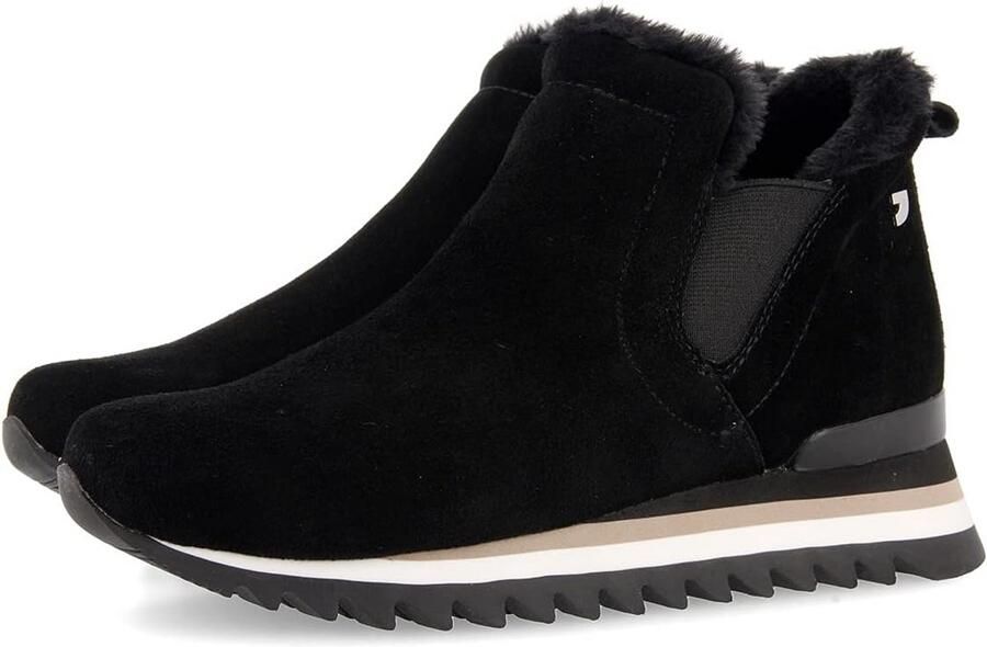 Dames Enkellaarsjes Leer Blauw Chelsea Stijl