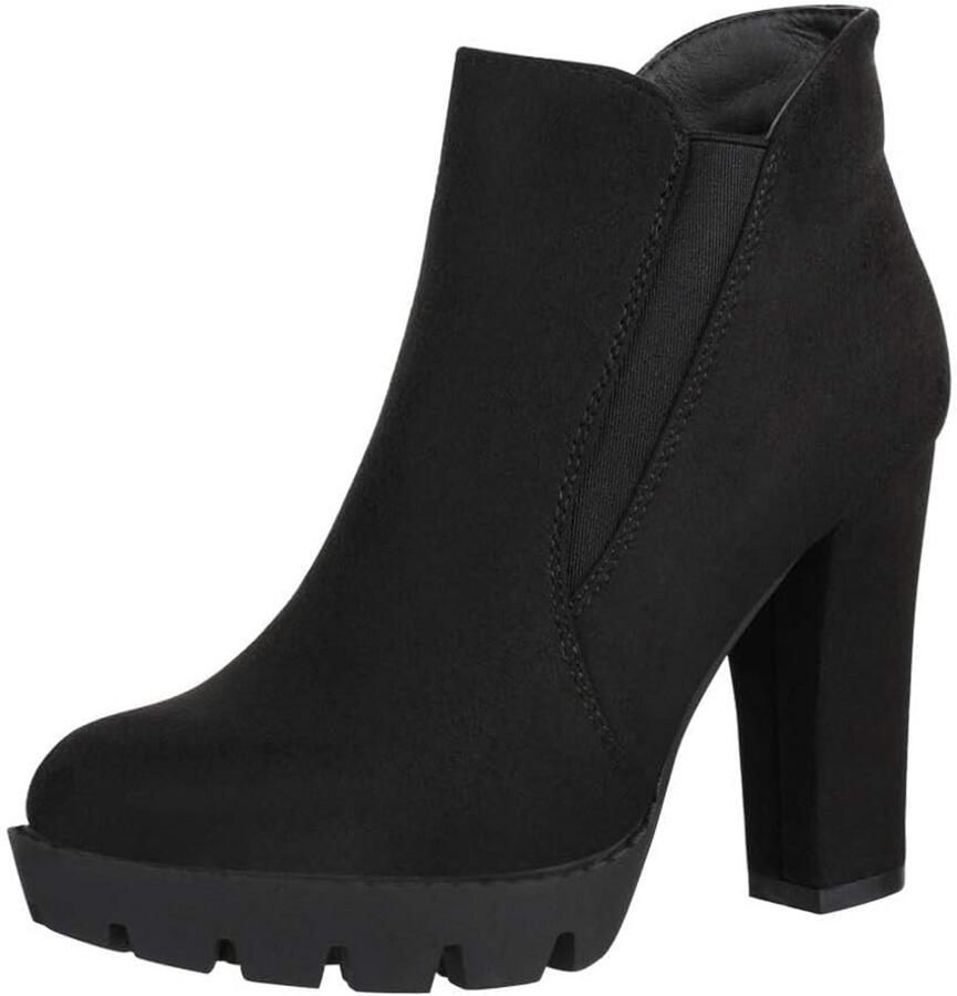 Dames Enkellaarzen met Blokhak Trendy en Comfortabel