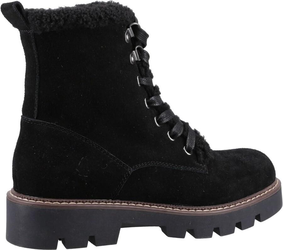 Dames Enkellaarsjes met Dikke Zool en Kantdetails