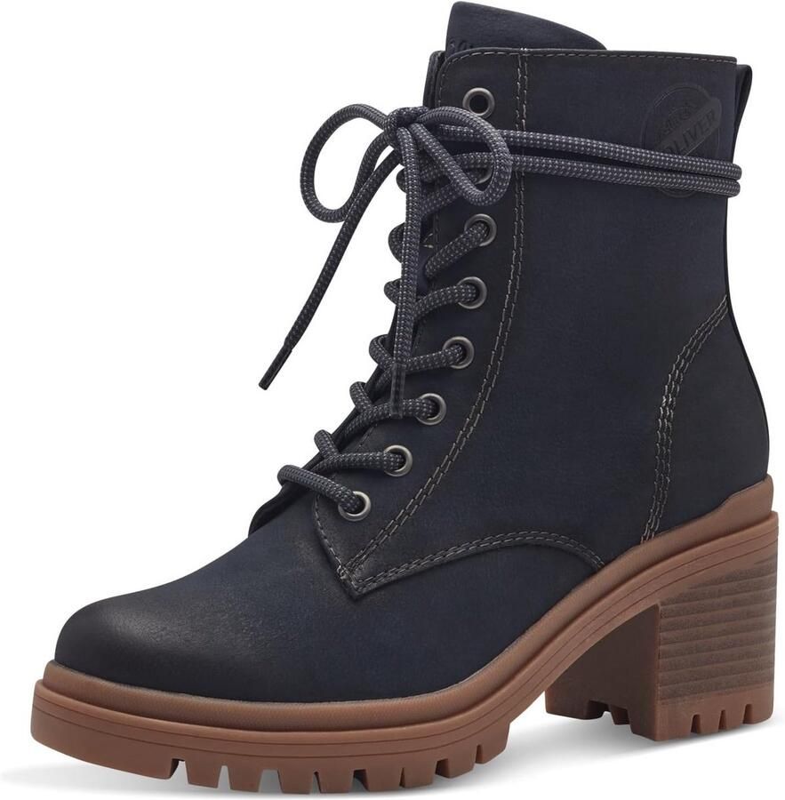 Dames Enkellaarsjes met Kant Platte Zool