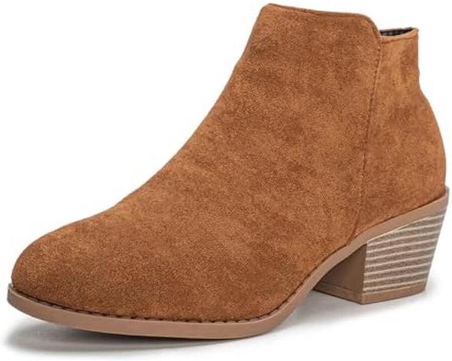 Dames Enkellaarsjes Met Lage Hak Winter Schoenen