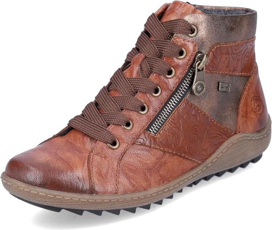 Dames Enkellaarsjes met Rits en Veters in Donkergrijs