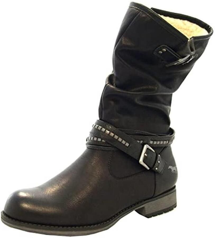 Dames Enkellaarsjes met Sportieve Gespen en Warme Binnenvoering