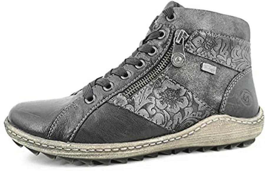 Dames Enkellaarsjes met Veters en Rits Comfortabel en Stijlvol