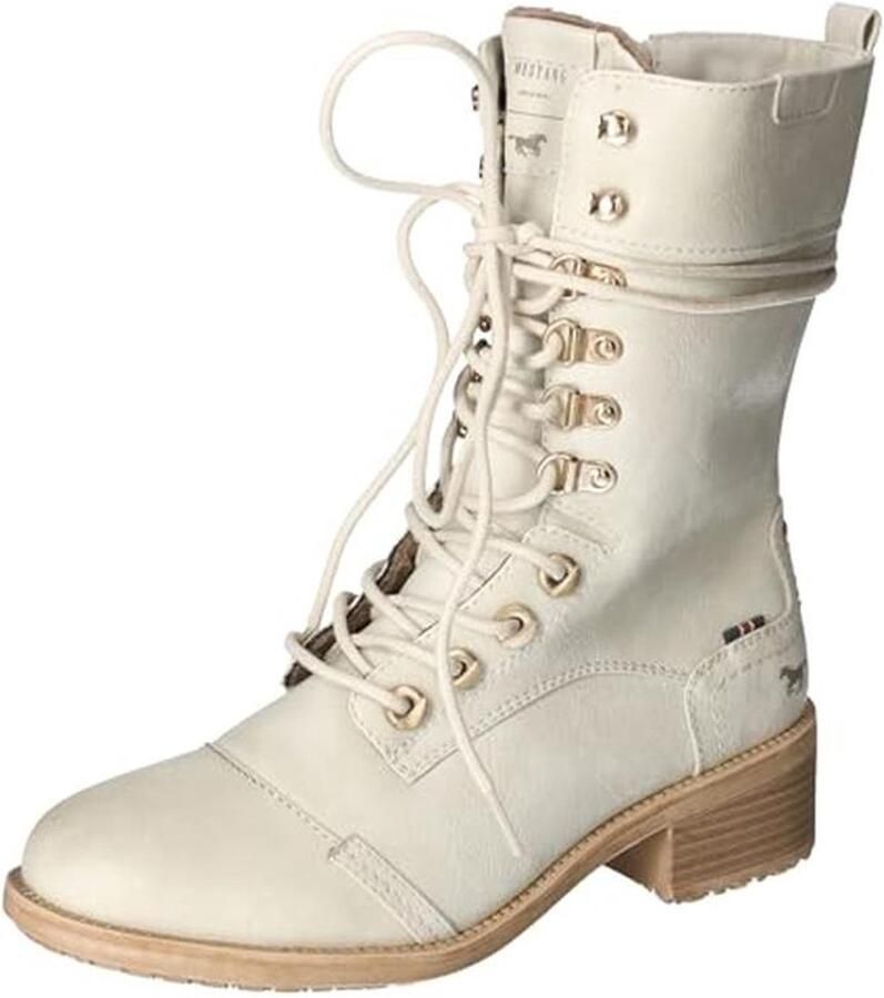 Dames Enkellaarsjes met Veters en Rits