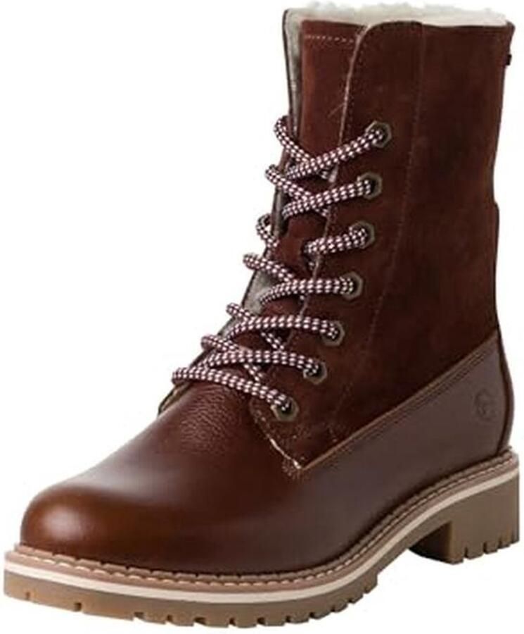 Dames Enkellaarsjes met Veters Waterafstotende DuoTex Schoenen