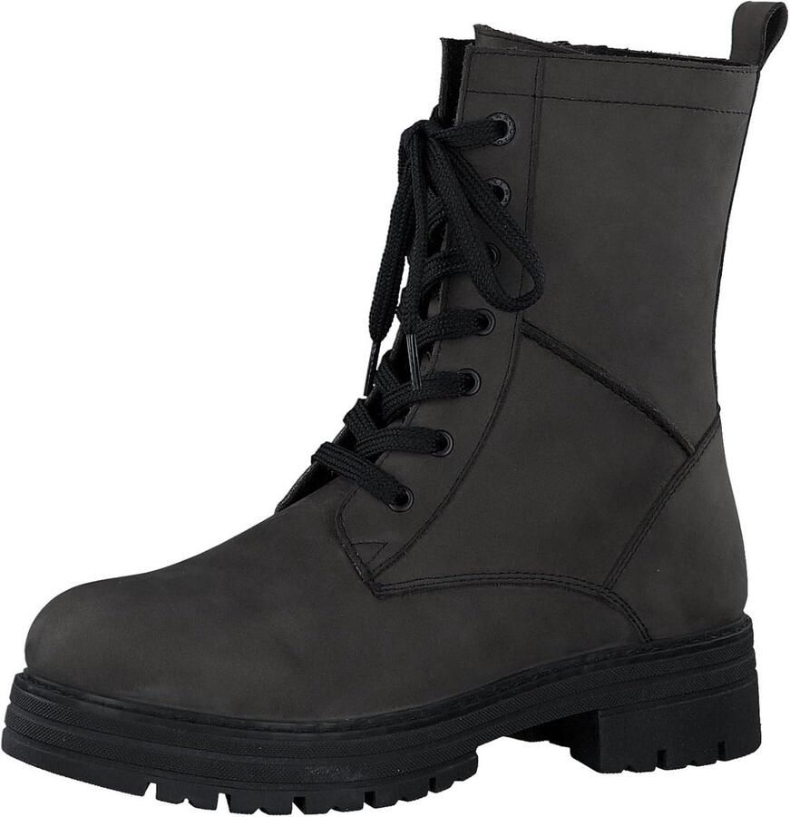 Dames Enkellaarsjes met Vetersluiting Comfortabele Lederlook