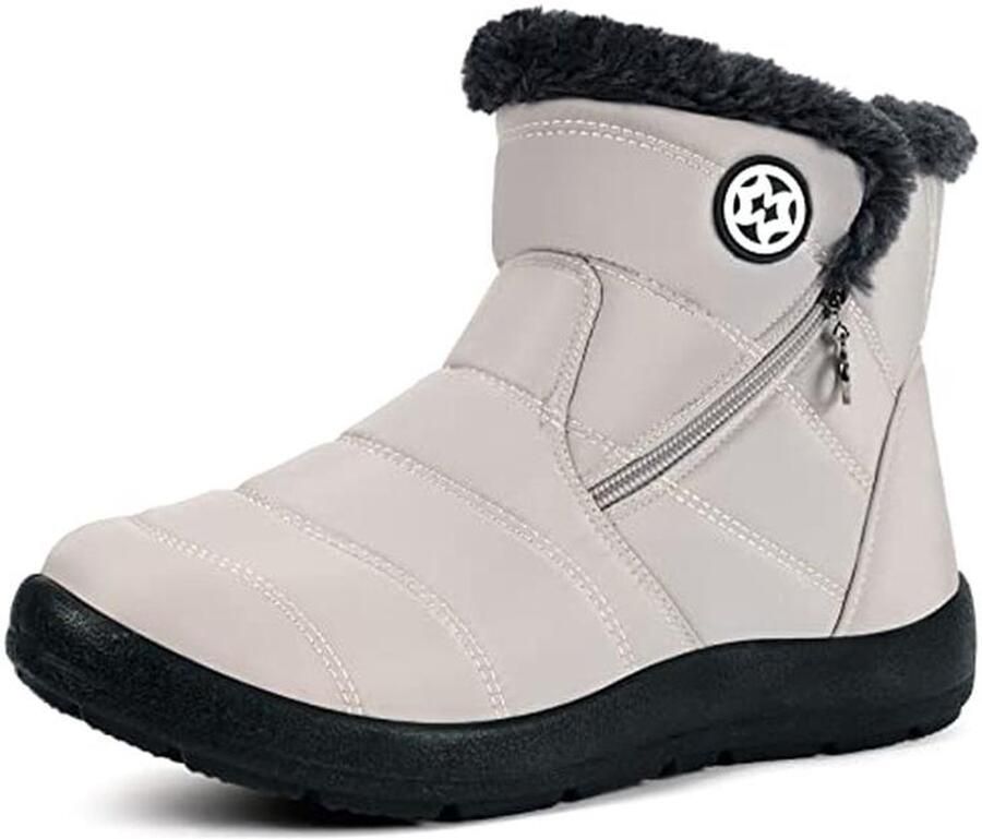 Dames Enkellaarsjes met Warm Voering en Verwisselbare Voetbedden