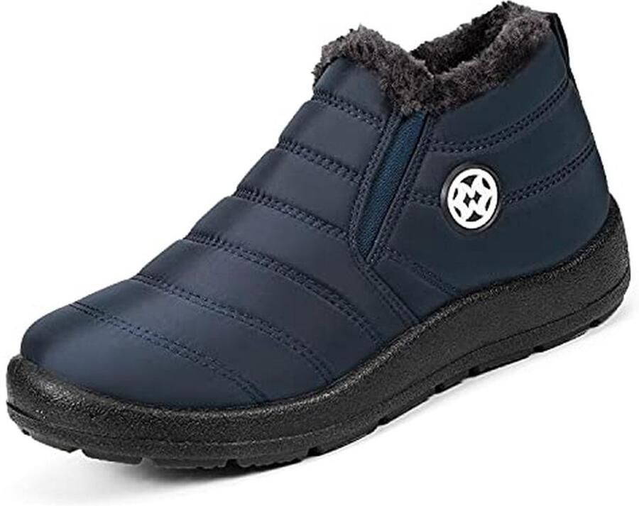 Dames Enkellaarsjes met Warme Voering en Uitneembare Binnenzool