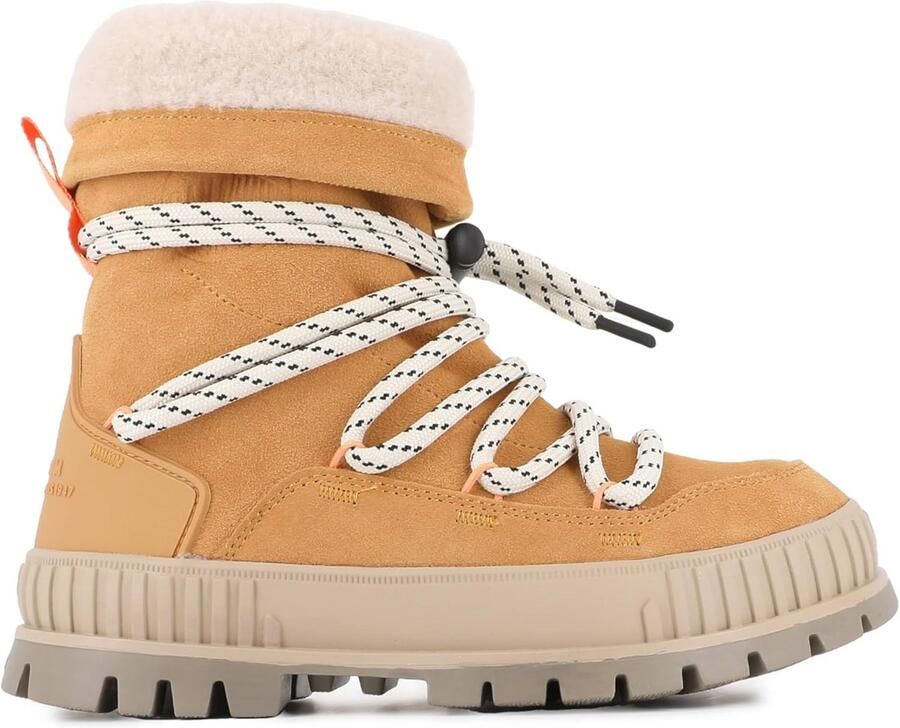 Dames Enkellaarsjes met Warme Voering en Waterdichte Suède