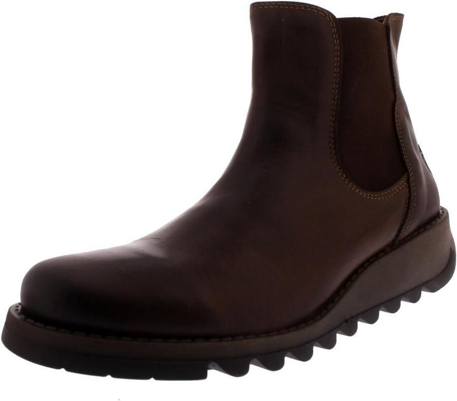 Dames Enkellaarsjes Met Wedge Hak Donkerbruine Desert Boots