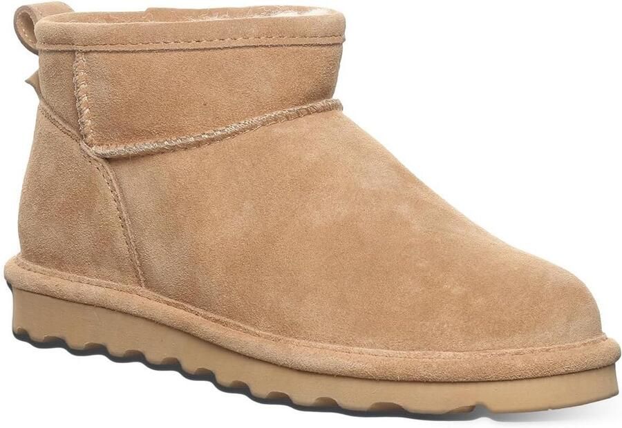 Dames Enkellaarsjes Suède Warm Gevoerd Comfortabele Instapper Winterlaarzen