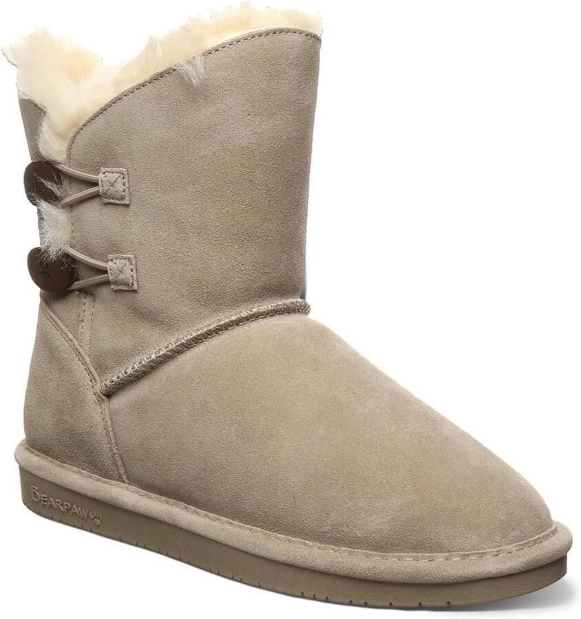 Dames Enkellaarzen Beige Suède Waterafstotend