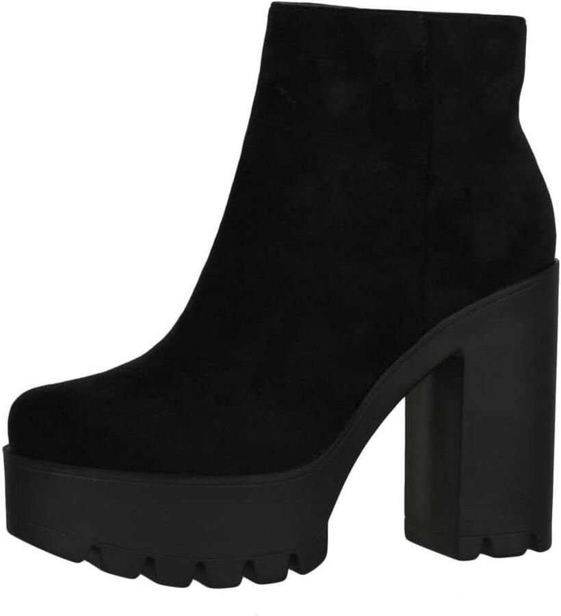 Dames Enkellaarzen Chelsea Boots met Dikke Zolen