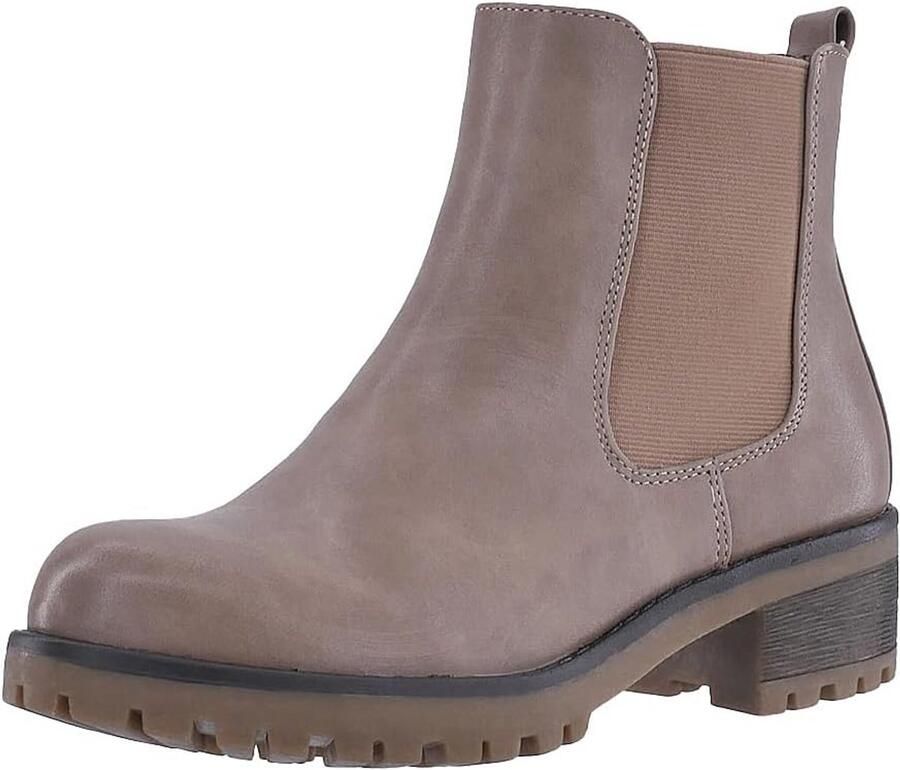 Dames Enkellaarzen Chelsea Boots met Dikke Zool Trendy & Comfortabel