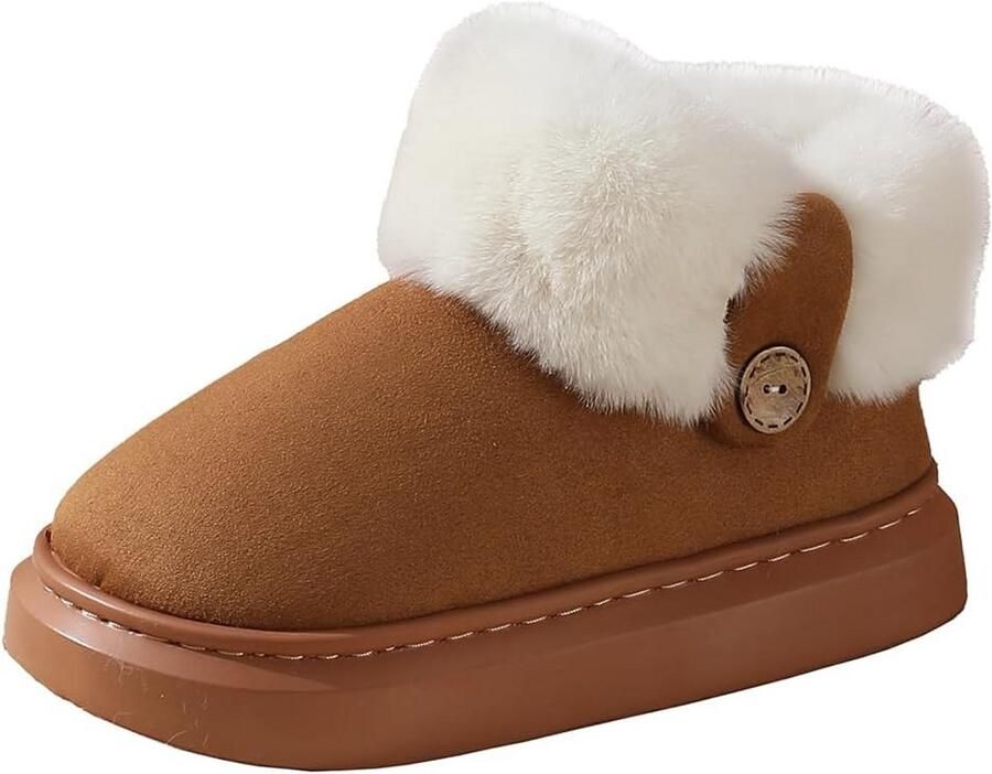 Dames Enkellaarzen Comfortabel Slipper Zacht Voor Binnen en Buiten