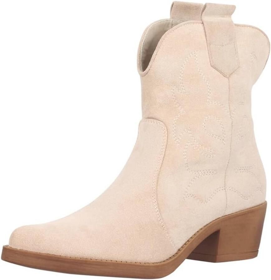 Dames Enkellaarzen Cowboy Laarzen Chunky Stijl