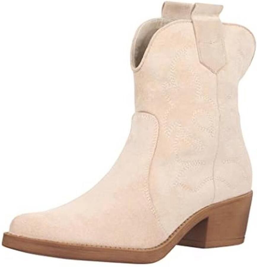 Dames Enkellaarzen Cowboy Laarzen Chunky Stijl