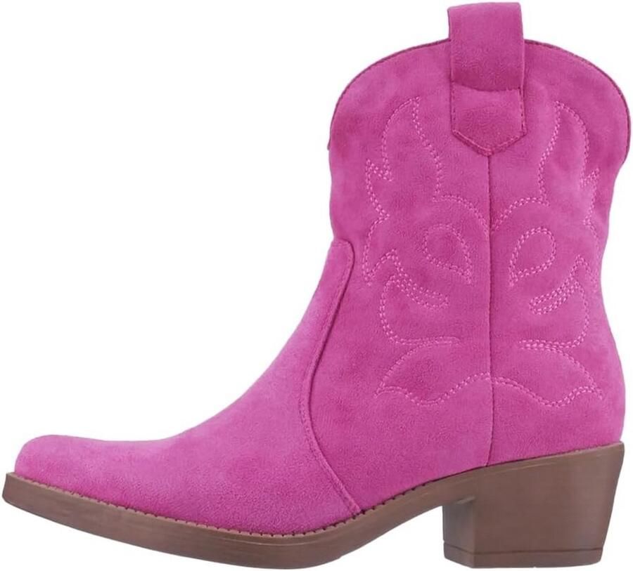 Dames Enkellaarzen Cowboystijl met Chunky Hak Trendy Mode