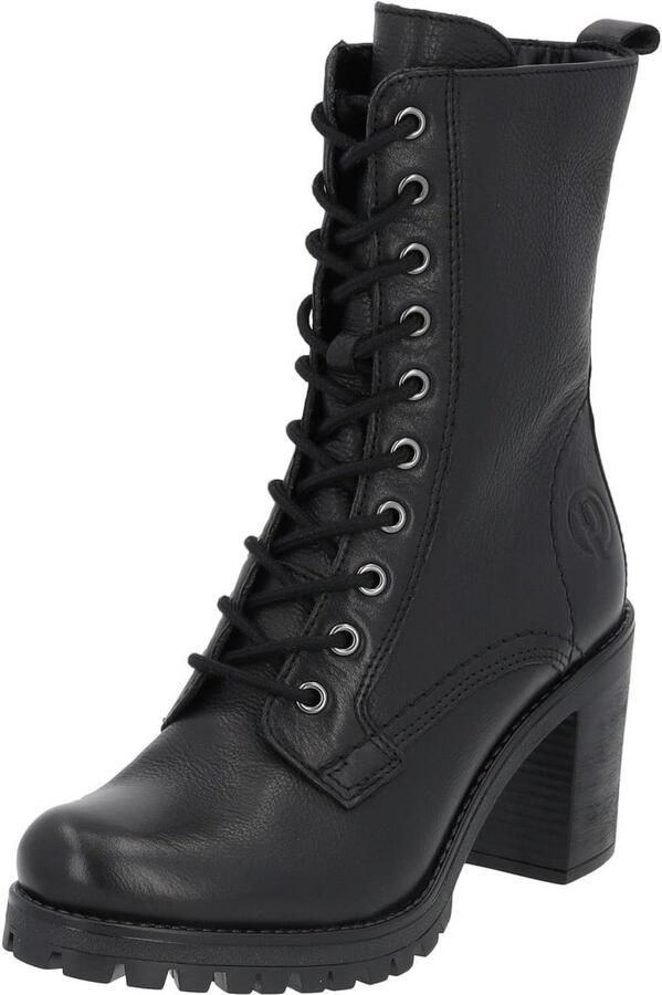 Dames Enkellaarzen Elegante Veterlaarzen van Echt Leer