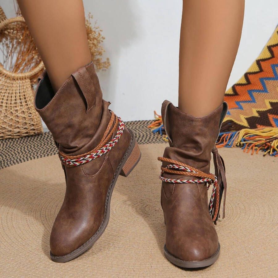 Hoefirm Dames Enkellaarzen Lage Hak - Korte Booties Winterlaarzen - Stijlvol & Comfortabel
