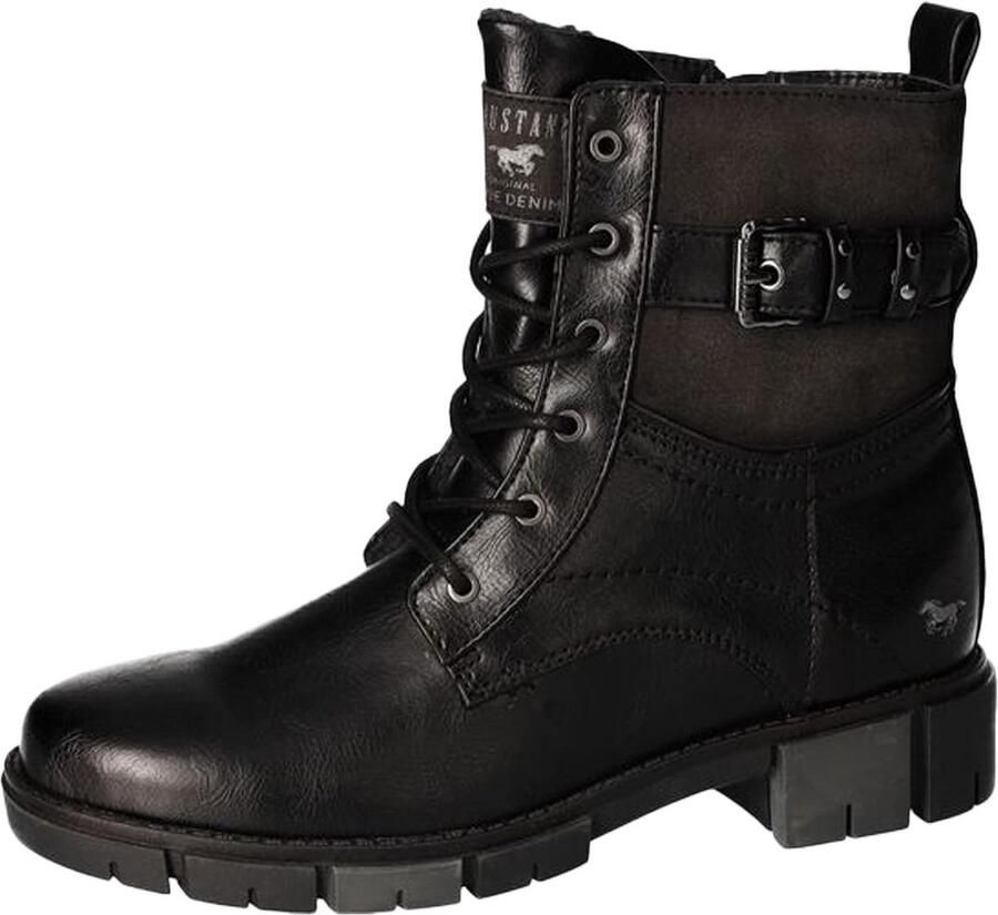 Dames Enkellaarzen met Gesp en Stevige Zool Comfortabele Laarsjes met Ritssluiting