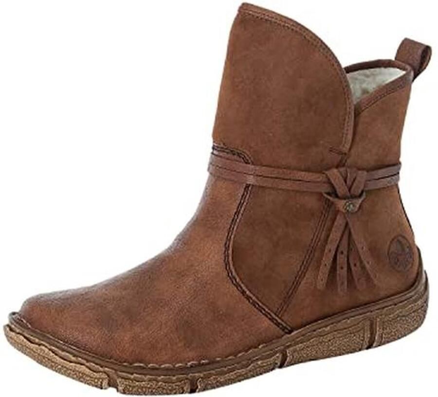 Dames enkellaarzen met rits en warme voering