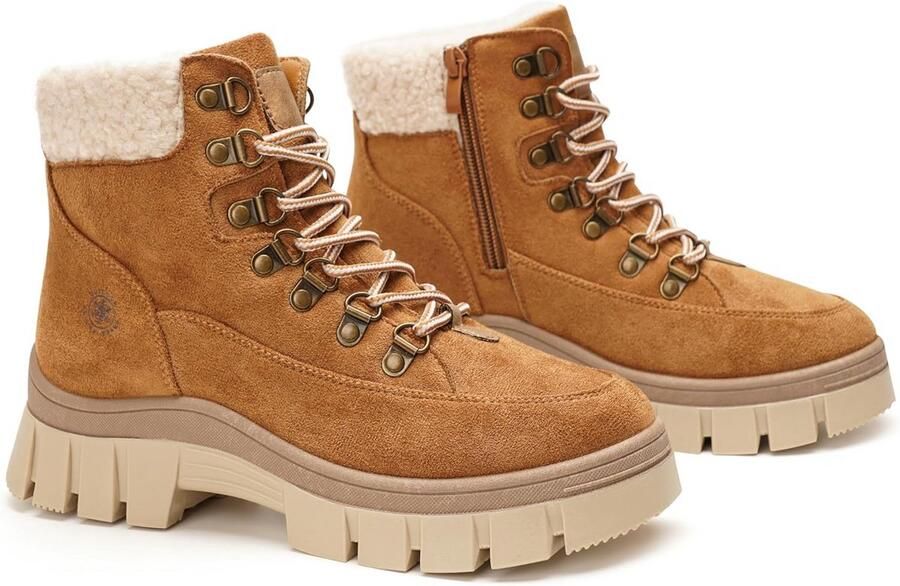 Dames Enkellaarzen met Thermische Voering en Antislipzool Comfortabele Stedelijke Wandellaarzen