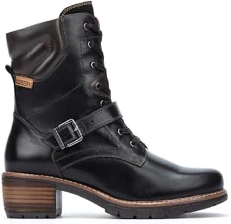 Dames enkellaarzen met veters en ritssluiting