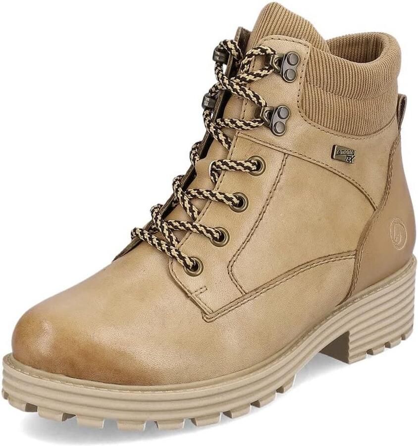 Dames Enkellaarzen met Veters en Uitneembaar Voetbed Waterafstotend