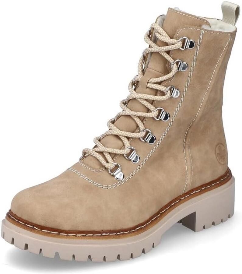 Dames Enkellaarzen met Vetersluiting Comfortabele Veterboots