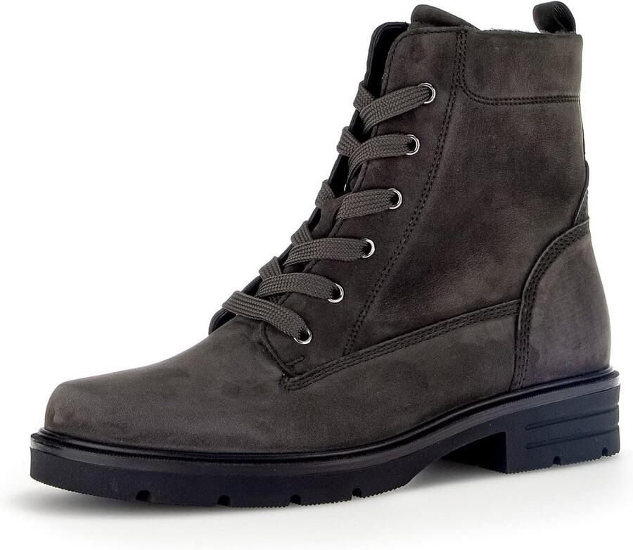 Dames Enkellaarzen met Vetersluiting en Uitneembaar Voetbed