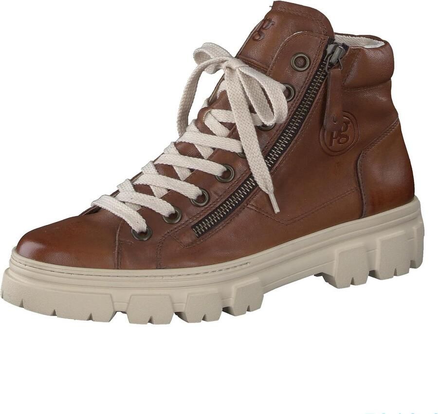 Dames Enkellaarzen met vetersluiting van hoogwaardig leer