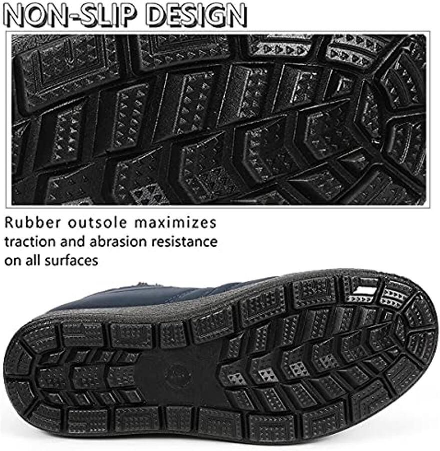 Dames Enkellaarzen met Warme Voering en Uitneembaar Voetbed