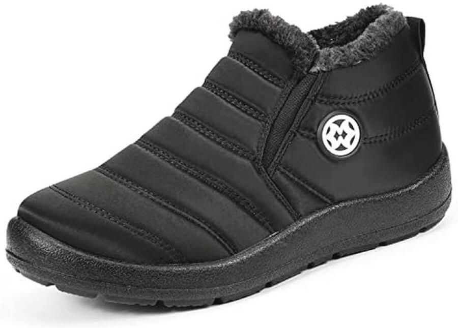 Dames Enkellaarzen met Warme Voering en Uitneembaar Voetbed