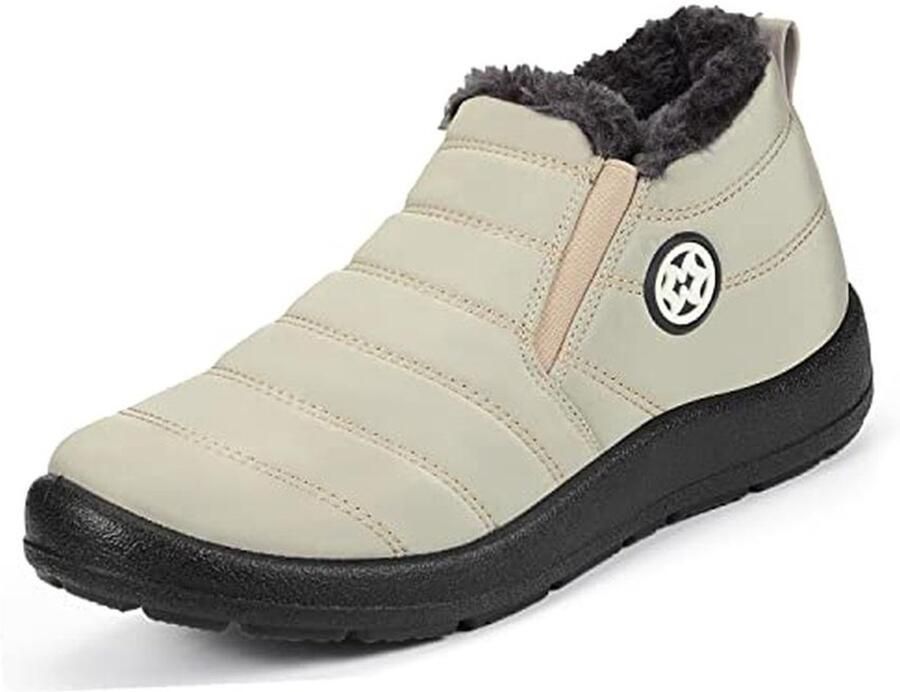 Dames Enkellaarzen met Warme Voering en Uitneembaar Voetbed