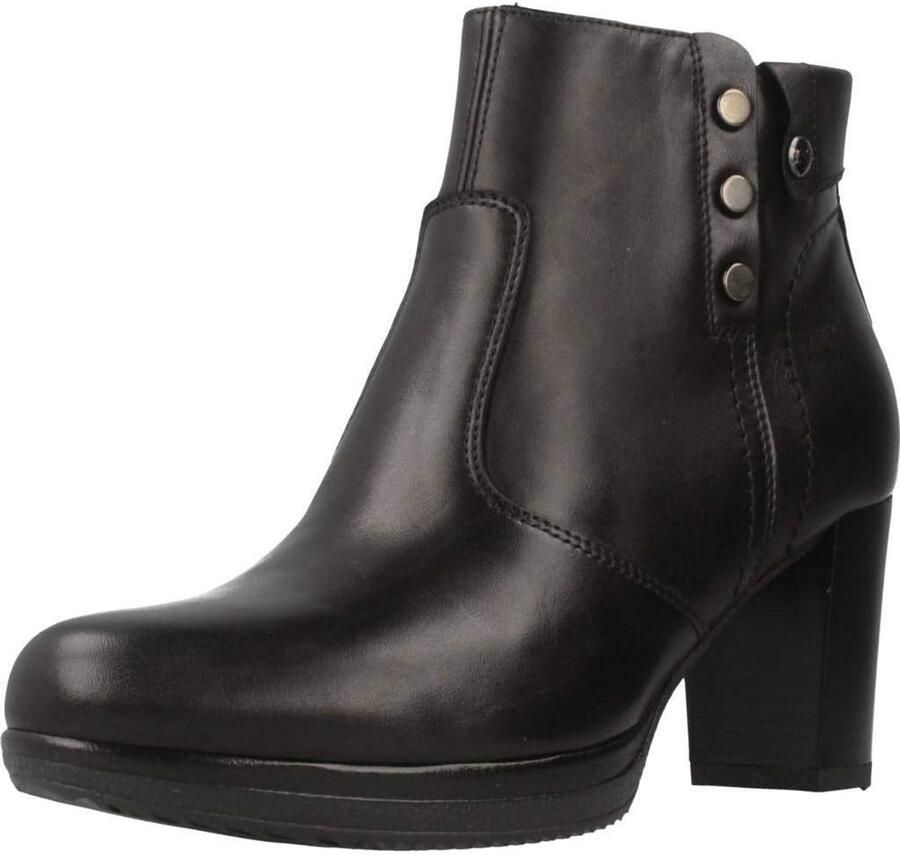 Dames Enkellaarzen van Leer met Westernhak