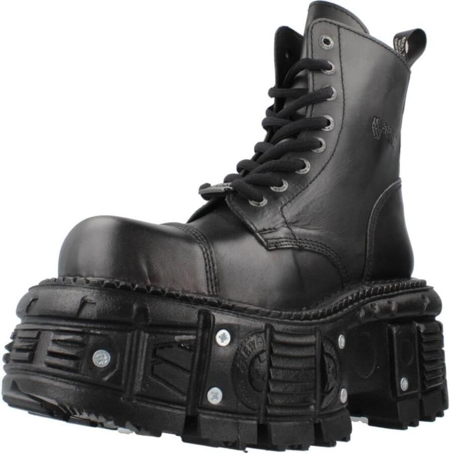 Dames Enkellaarzen Zwart Leer Stoere Low Boots Comfortabele Zolen
