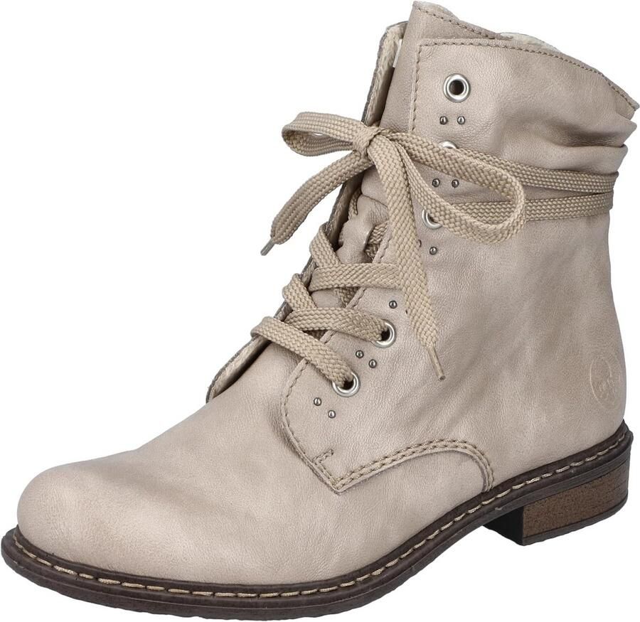 Dames Enkellaarzen Zwart Met Veters en Ritssluiting Comfortabele Leren Laarzen