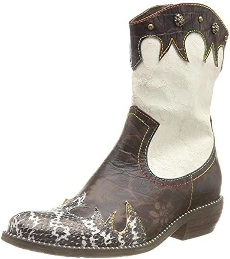 Dames Ercwinao 12 Enkellaars Cowboylaarzen in Authentiek Brons