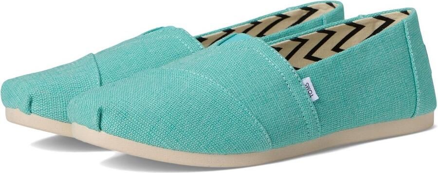 Dames Espadrille Canvas Schoenen Comfortabele Instapschoen in Aqua Kleur