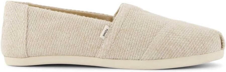 Dames Espadrille Instapper Beige Glitter Gebreid Platte Zool