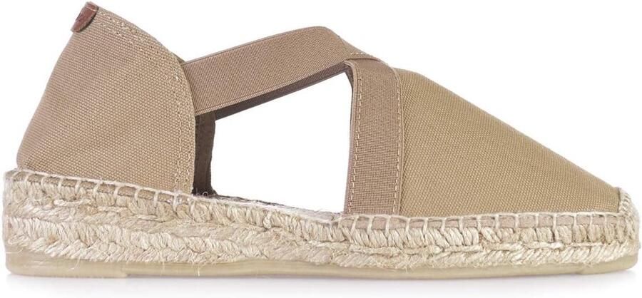 Dames Espadrille Instappers Zomerse Wandelingen Elastische Pasvorm 41 EU Ecru